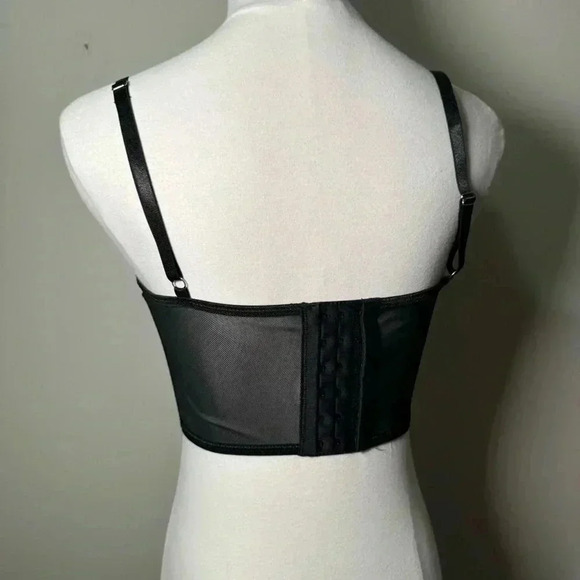 Black rhinestone details bustier S - Picture 4 of 5